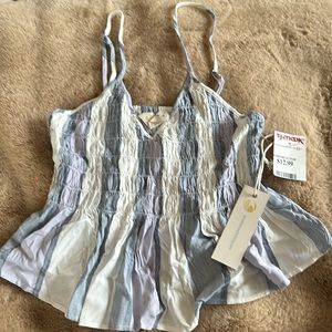 Ocean Drive Smocked Tank